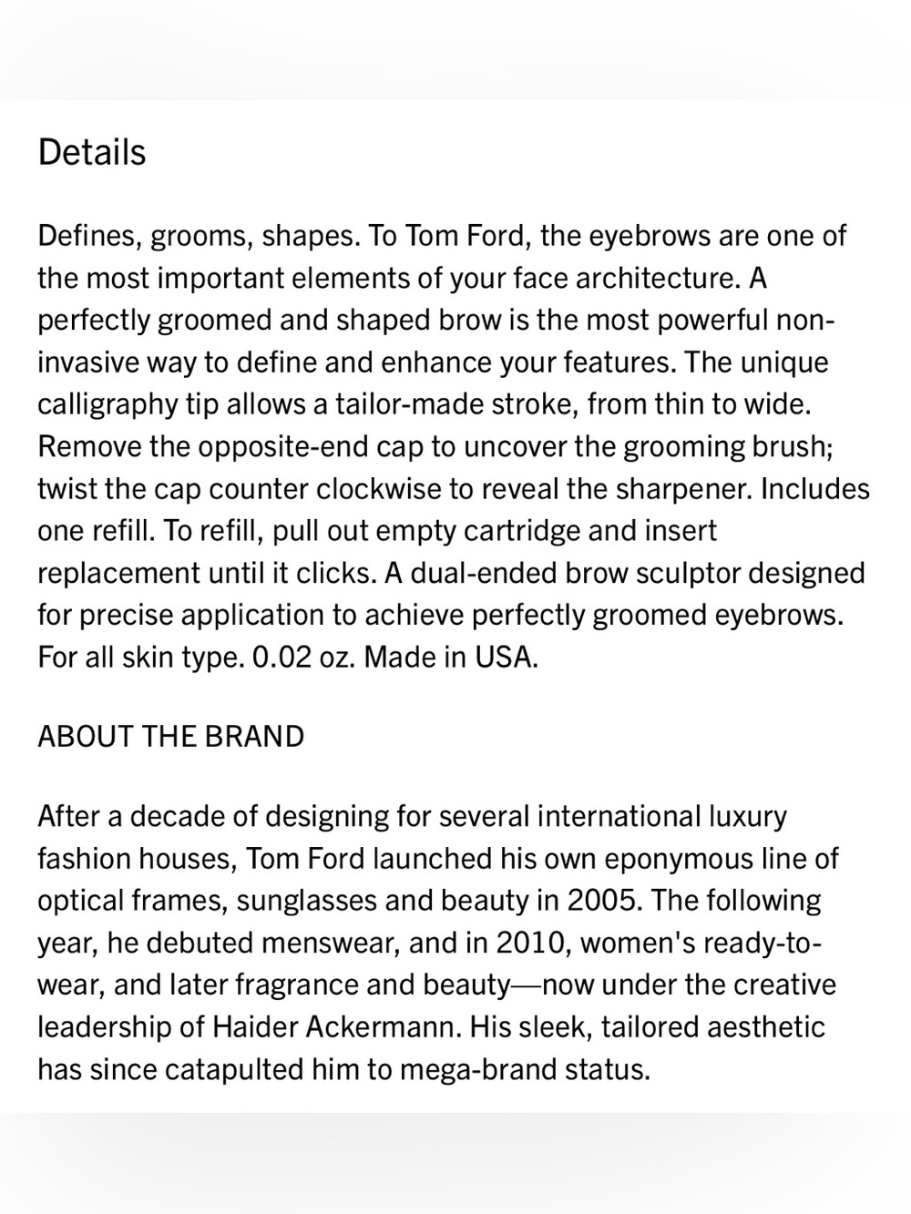 Tom Ford Brow Sculptor Eyebrow Pencil with Refill 03 Chestnut - Picture 11 of 11
